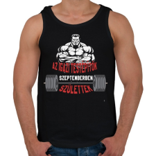 PRINTFASHION IT Szeptember - Férfi atléta - Fekete atléta, trikó