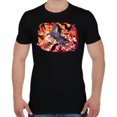 PRINTFASHION Itachi Uchiha attack - Férfi póló - Fekete