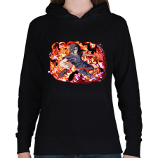PRINTFASHION Itachi Uchiha attack - Női kapucnis pulóver - Fekete női pulóver, kardigán