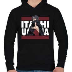 PRINTFASHION Itachi Uchiha - Férfi kapucnis pulóver - Fekete