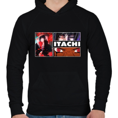 PRINTFASHION Itachi Uchiha montage - Férfi kapucnis pulóver - Fekete