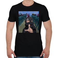 PRINTFASHION Itachi X Squid Game - Férfi póló - Fekete férfi póló