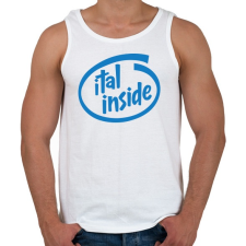 PRINTFASHION Ital Inside - Férfi atléta - Fehér atléta, trikó