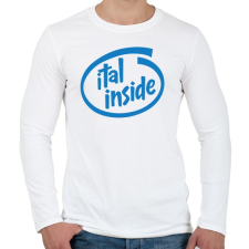PRINTFASHION Ital Inside - Férfi hosszú ujjú póló - Fehér férfi póló
