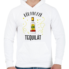 PRINTFASHION Ital páros - Tequila - Férfi kapucnis pulóver - Fehér férfi pulóver, kardigán