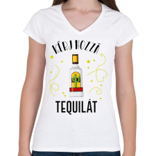 PRINTFASHION Ital páros - Tequila - Női V-nyakú póló - Fehér női póló