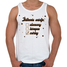 PRINTFASHION Ítélkezés szintje - Férfi atléta - Fehér atléta, trikó