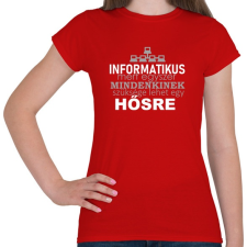 PRINTFASHION ithero-hu-dark - Női póló - Piros női póló