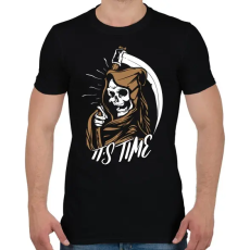 PRINTFASHION Itt az idő - Férfi póló - Fekete