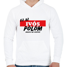 PRINTFASHION Ivós póló - Férfi kapucnis pulóver - Fehér férfi pulóver, kardigán