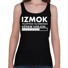 PRINTFASHION Izmok telepítése folyamatban... - Női atléta - Fekete