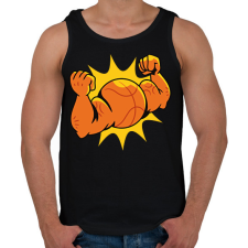 PRINTFASHION Izmos kosaras - Férfi atléta - Fekete atléta, trikó