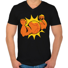 PRINTFASHION Izmos kosaras - Férfi V-nyakú póló - Fekete