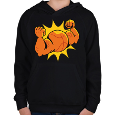 PRINTFASHION Izmos kosaras - Gyerek kapucnis pulóver - Fekete gyerek pulóver, kardigán