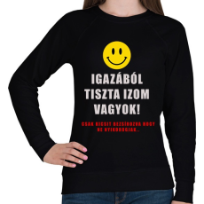 PRINTFASHION izmos vagyok - Női pulóver - Fekete