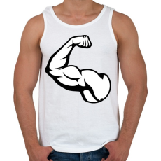 PRINTFASHION izom pacsirta - Férfi atléta - Fehér