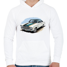 PRINTFASHION Izomautó - Férfi kapucnis pulóver - Fehér