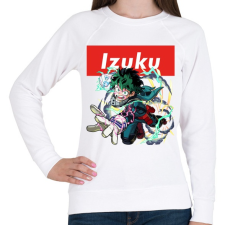 PRINTFASHION Izuku Midoriya - Női pulóver - Fehér női pulóver, kardigán