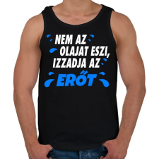 PRINTFASHION Izzadja az erőt - Férfi atléta - Fekete atléta, trikó