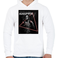 PRINTFASHION Izzy - Férfi kapucnis pulóver - Fehér