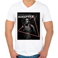 PRINTFASHION Izzy - Férfi V-nyakú póló - Fehér