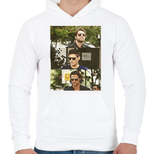 PRINTFASHION J2M - SpnFamily - Férfi kapucnis pulóver - Fehér férfi pulóver, kardigán