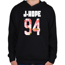 PRINTFASHION J-Hope BTS - Gyerek kapucnis pulóver - Fekete