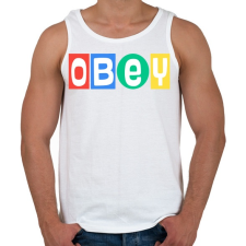 PRINTFASHION J-Hope OBEY - Férfi atléta - Fehér atléta, trikó
