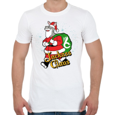 PRINTFASHION Jackass claus - Férfi póló - Fehér férfi póló