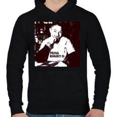 PRINTFASHION Jafi - Férfi kapucnis pulóver - Fekete