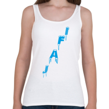 PRINTFASHION jafi jeges embléma  - Női atléta - Fehér női trikó