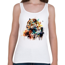 PRINTFASHION Jaguár - Női atléta - Fehér női trikó