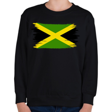 PRINTFASHION Jamaica flag - Gyerek pulóver - Fekete