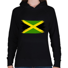 PRINTFASHION Jamaica flag - Női kapucnis pulóver - Fekete