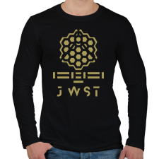 PRINTFASHION James Webb űrtávcső JWST - Férfi hosszú ujjú póló - Fekete férfi póló
