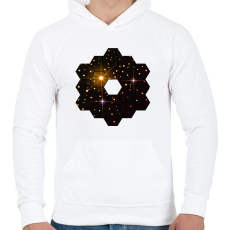 PRINTFASHION James Webb űrteleszkóp - Férfi kapucnis pulóver - Fehér