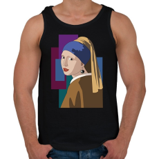 PRINTFASHION Jan Vermeer - Leány gyöngy fülbevalóval - Férfi atléta - Fekete