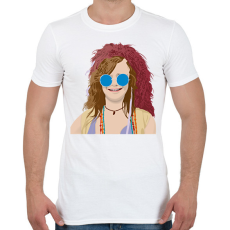 PRINTFASHION Janis Joplin - Férfi póló - Fehér