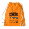PRINTFASHION Januárban születtem de minden hónapban egészségesen élek - Sportzsák, Tornazsák - Narancssárga