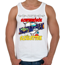 PRINTFASHION Januári szuperhős - Férfi atléta - Fehér atléta, trikó