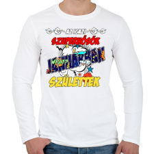 PRINTFASHION Januári szuperhős - Férfi hosszú ujjú póló - Fehér férfi póló