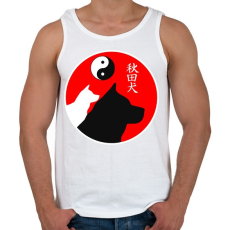 PRINTFASHION Japán Akita - Férfi atléta - Fehér