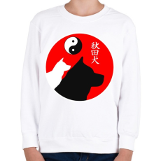 PRINTFASHION Japán Akita - Gyerek pulóver - Fehér
