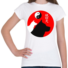 PRINTFASHION Japán Akita - Női póló - Fehér női póló