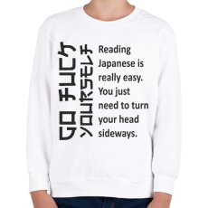 PRINTFASHION Japán - Gyerek pulóver - Fehér
