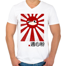 PRINTFASHION Japan is the Wae - Férfi V-nyakú póló - Fehér
