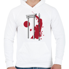 PRINTFASHION Japán közmondás - Férfi kapucnis pulóver - Fehér férfi pulóver, kardigán