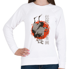 PRINTFASHION Japán kultúra - Női pulóver - Fehér női pulóver, kardigán
