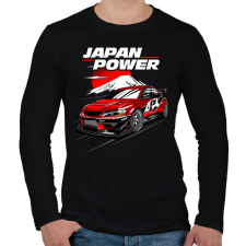 PRINTFASHION Japan Power Racing - Férfi hosszú ujjú póló - Fekete férfi póló
