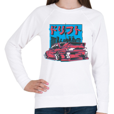 PRINTFASHION Japán sportkocsi - Női pulóver - Fehér